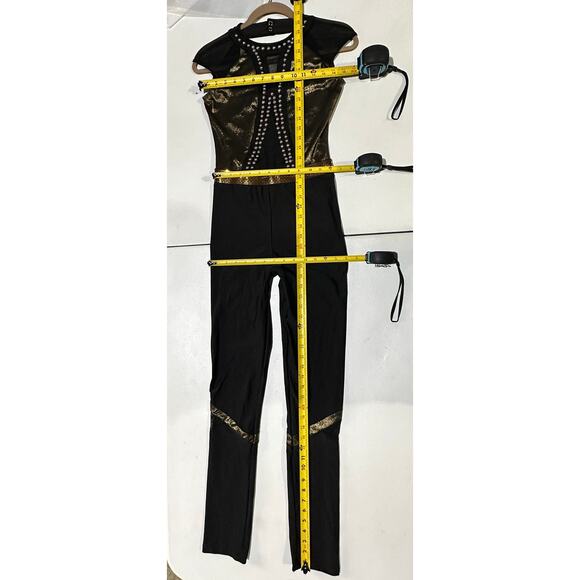 Revolution Costume Women S Stud Gold Black Jumpsuit Swift Halloween Pop Star - Picture 8 of 10